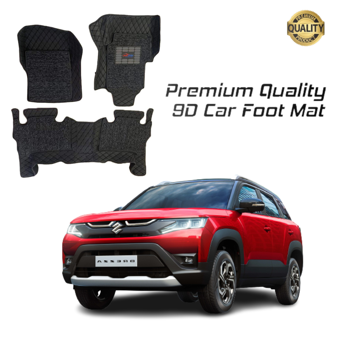 9d car mats for brezza 2022 - premium quality