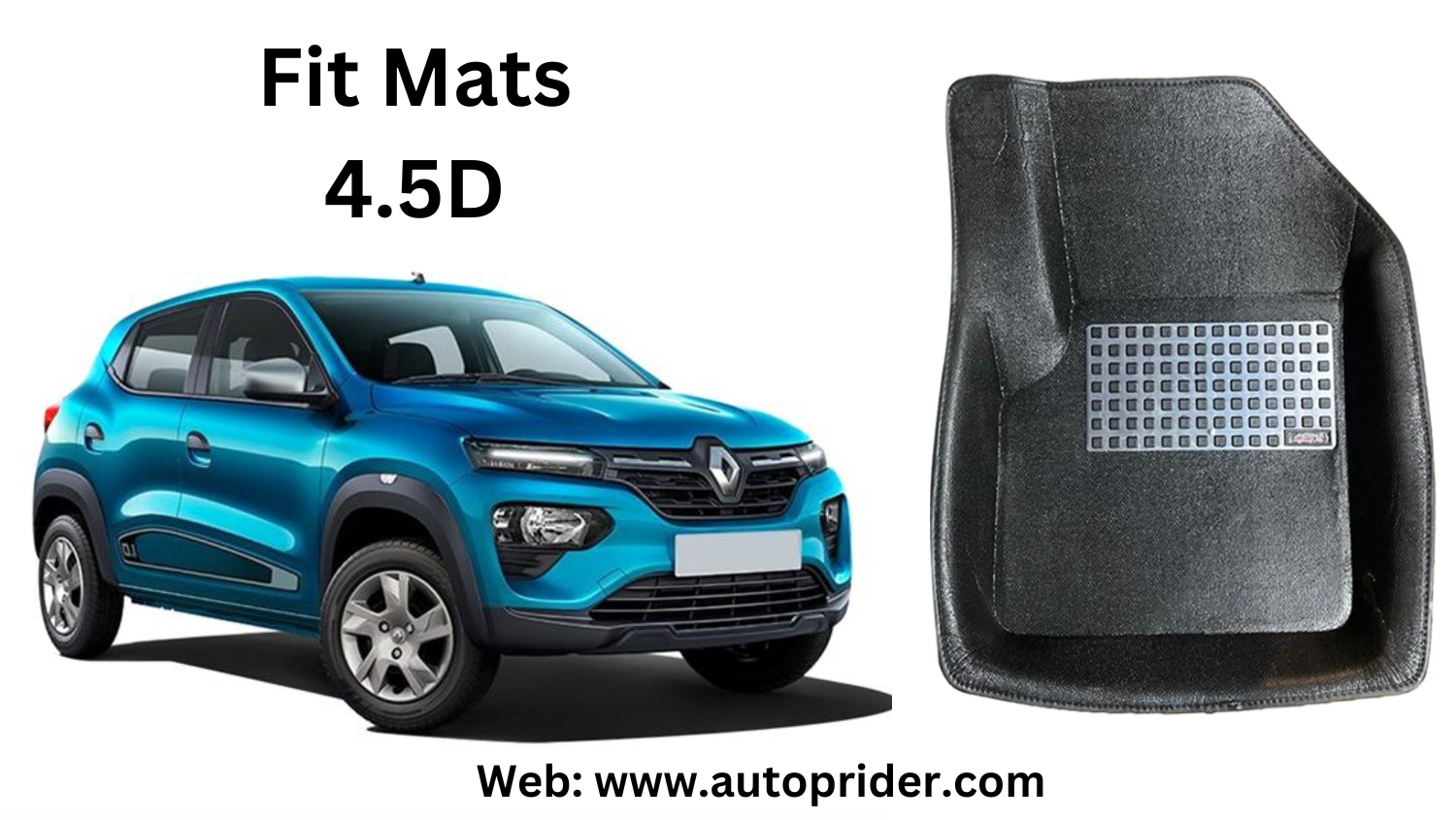 Autoprider | Fit Mats 4.5D Economy Car Mats for Renault Kwid