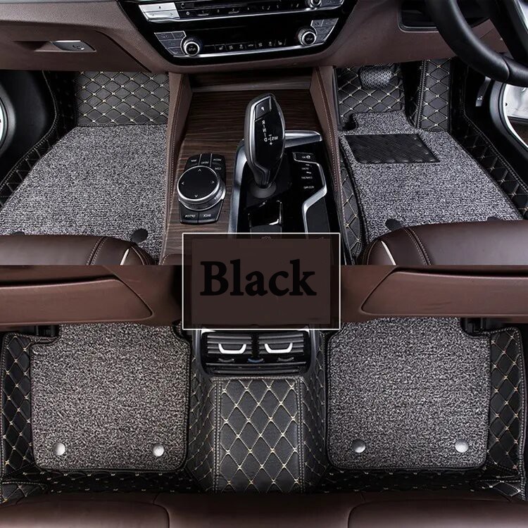 7D Luxury Custom Fitted Car Mats For Hyundai i 20 - Black