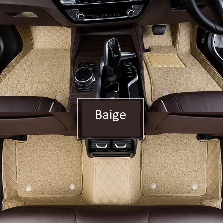 7D Luxury Custom Fitted Car Mats For Hyundai i 20 - Beige