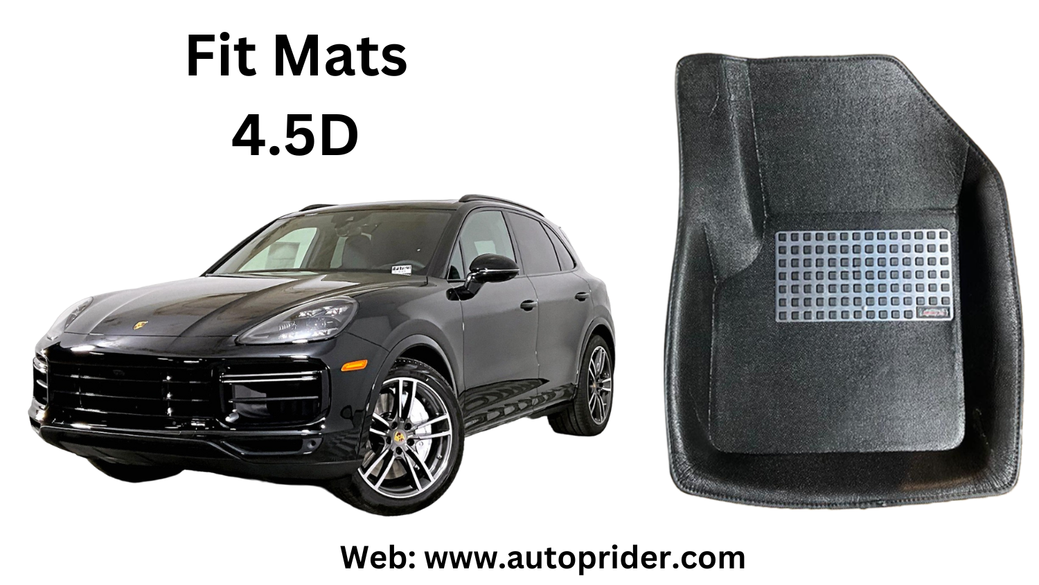 Autoprider | Fit Mats 4.5D Economy Car Mats for Porsche Cayenne