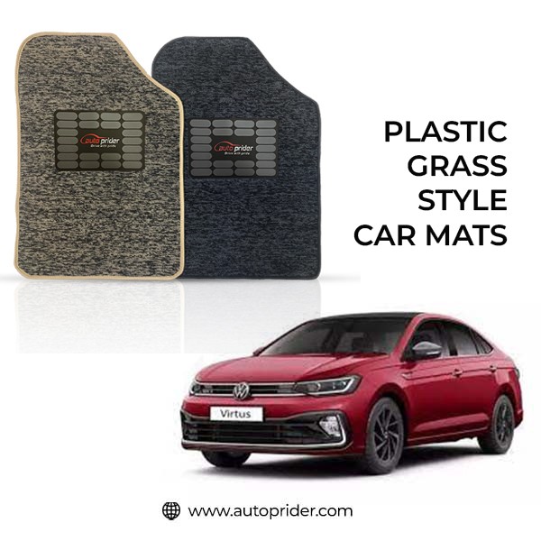 Autoprider - Plastic Grass Style Car Mat For Volkswagen - Virtus