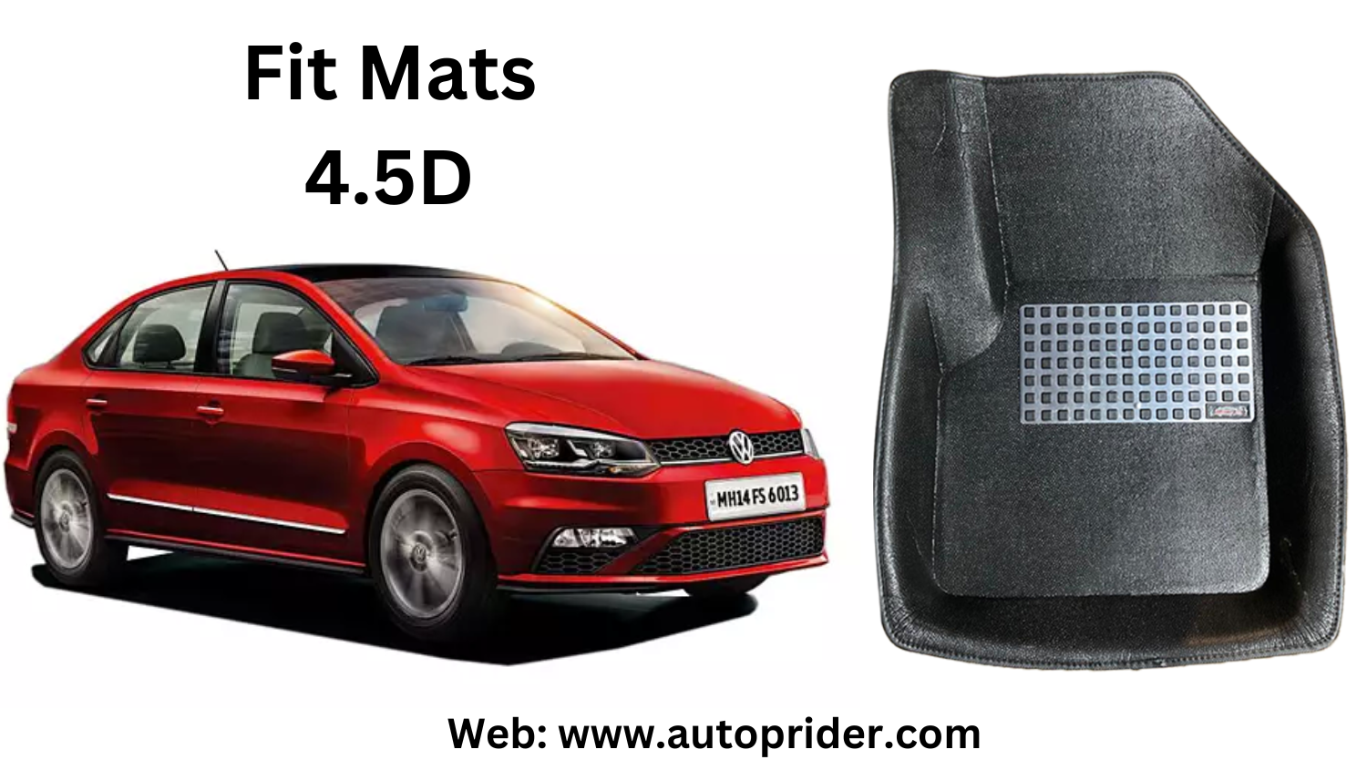 Autoprider | Fit Mats 4.5D Economy Car Mats for Volkswagen Vento