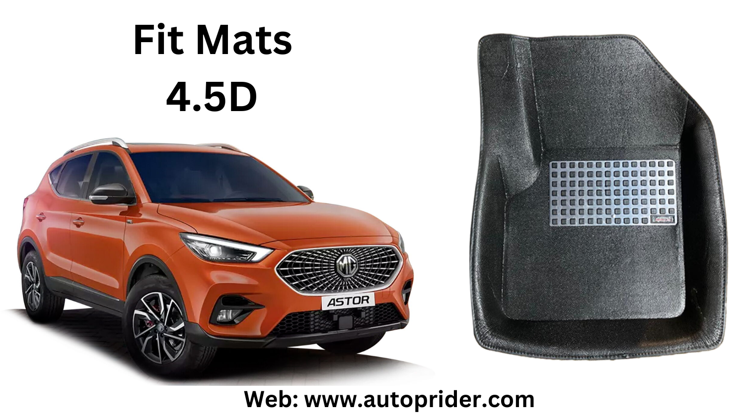 Autoprider | Fit Mats 4.5D Economy Car Mats for MG Astor